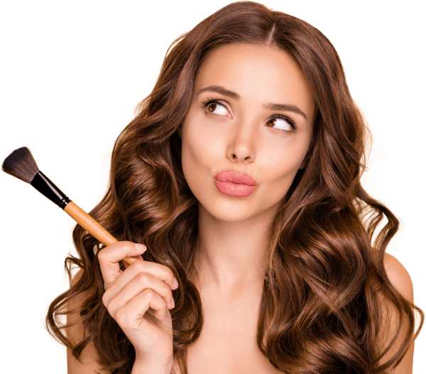 Beautiful woman with make up on